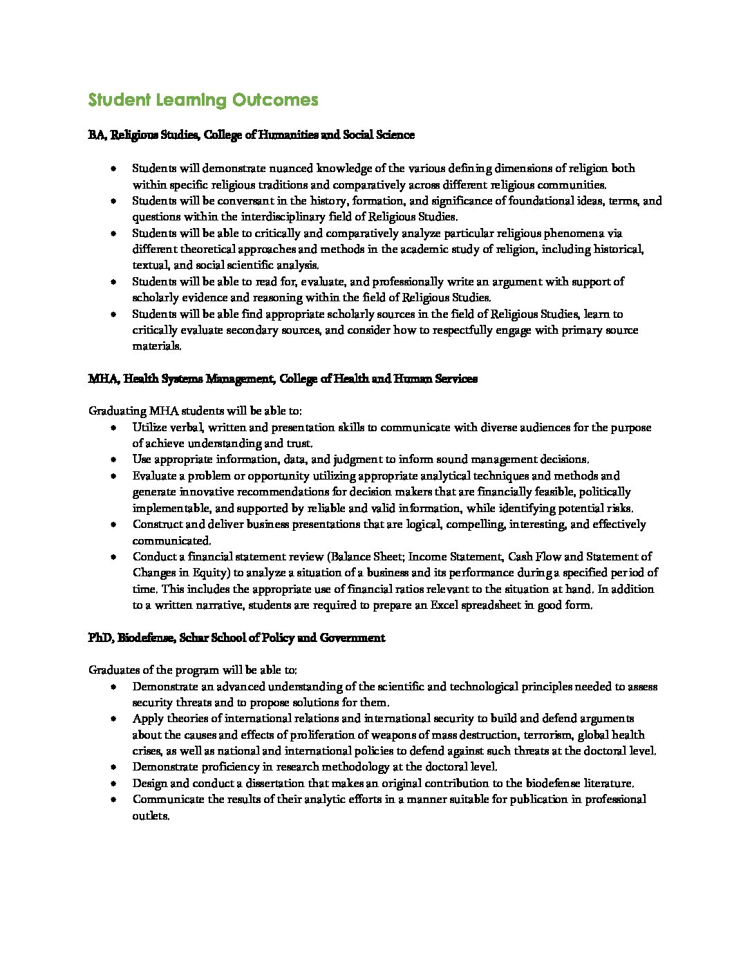 Example Student Learning Outcomes Office Of Institutional   Example Student Learning Outcomes Pdf 